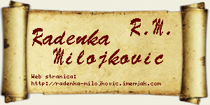 Radenka Milojković vizit kartica